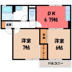 小山駅 徒歩38分 1階の物件間取画像